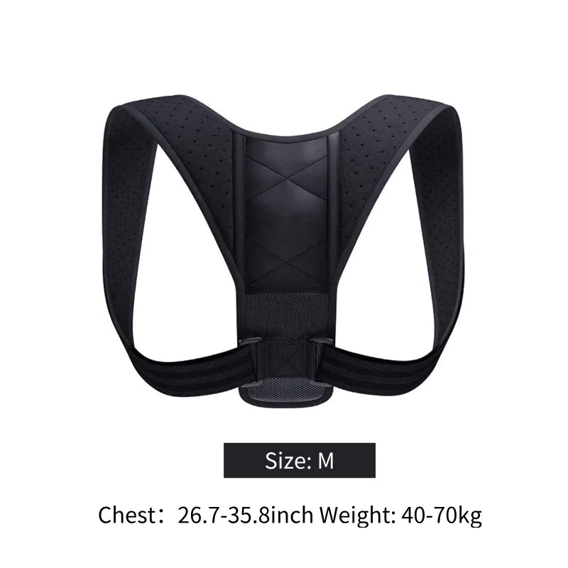 Back Posture Correction Belt for Hunchback Prevention and Improved Sitting Posture - Unisex and Breathable Body Shaping Support