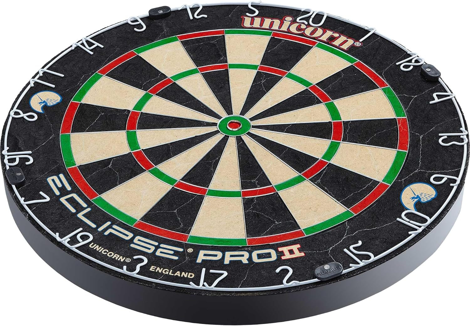 Eclipse Pro Professional Dartboard with Dual Bristle and Premium Sisal, Featuring High-Definition Spider and Thin Wire-Free Design for Adults