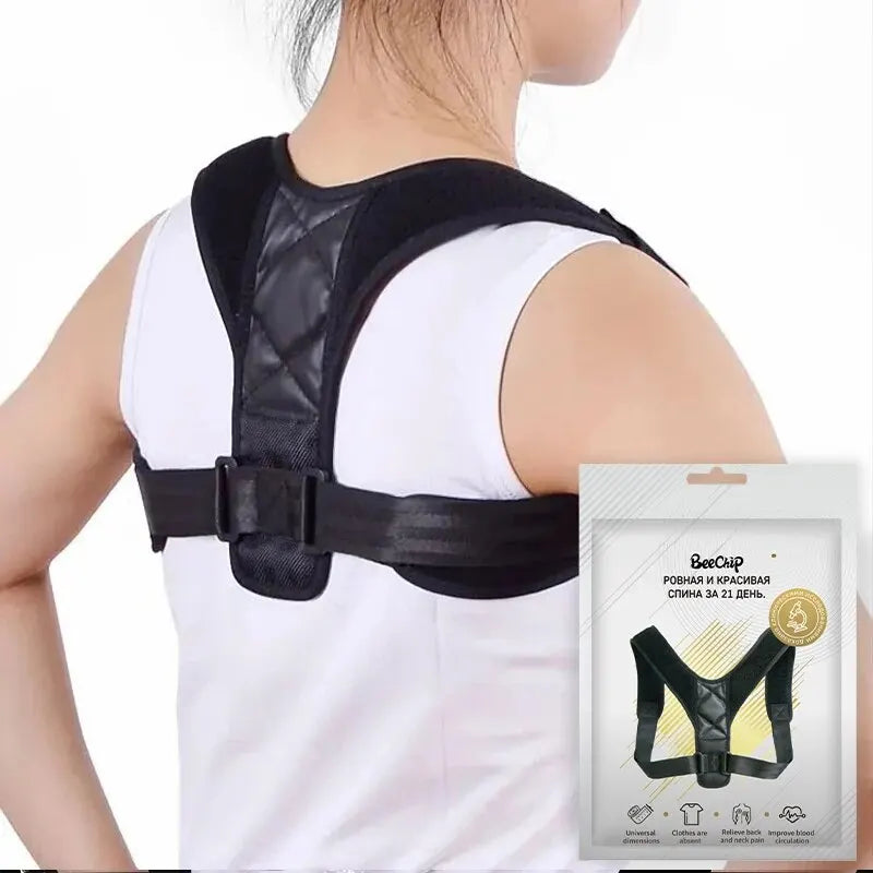 Back Posture Correction Belt for Hunchback Prevention and Improved Sitting Posture - Unisex and Breathable Body Shaping Support