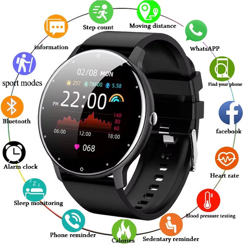 2025 Waterproof Smartwatch for Men and Women with Heart Rate Monitor, Fitness Tracking, and Compatibility with Xiaomi, Android, and iOS