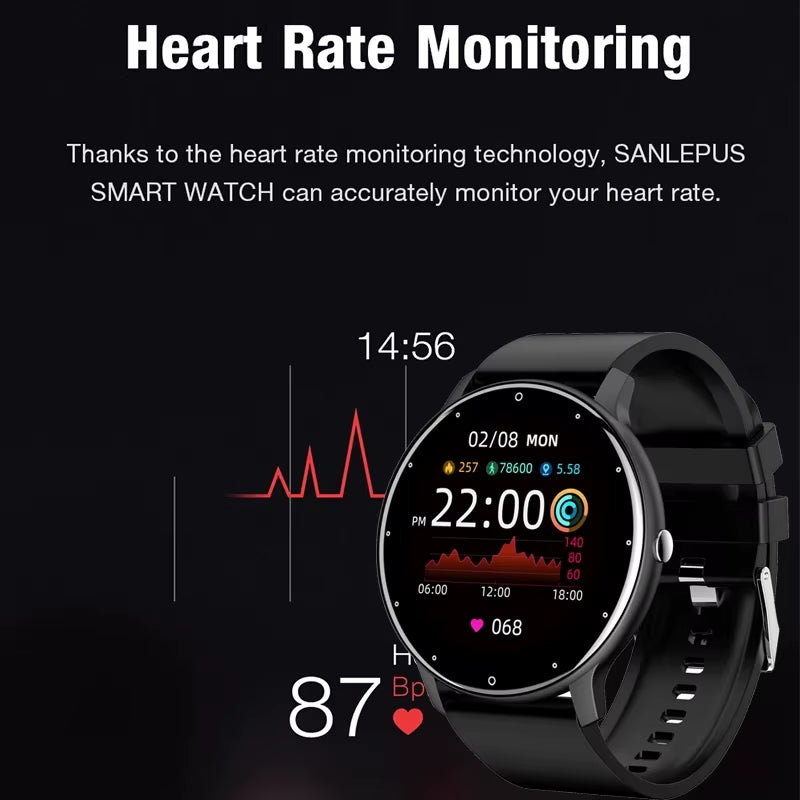 2025 Waterproof Smartwatch for Men and Women with Heart Rate Monitor, Fitness Tracking, and Compatibility with Xiaomi, Android, and iOS