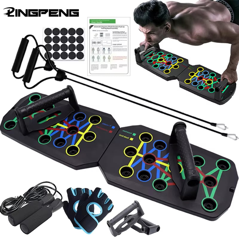 Portable Multifunctional Push-Up Board Set for Comprehensive Upper Body Training