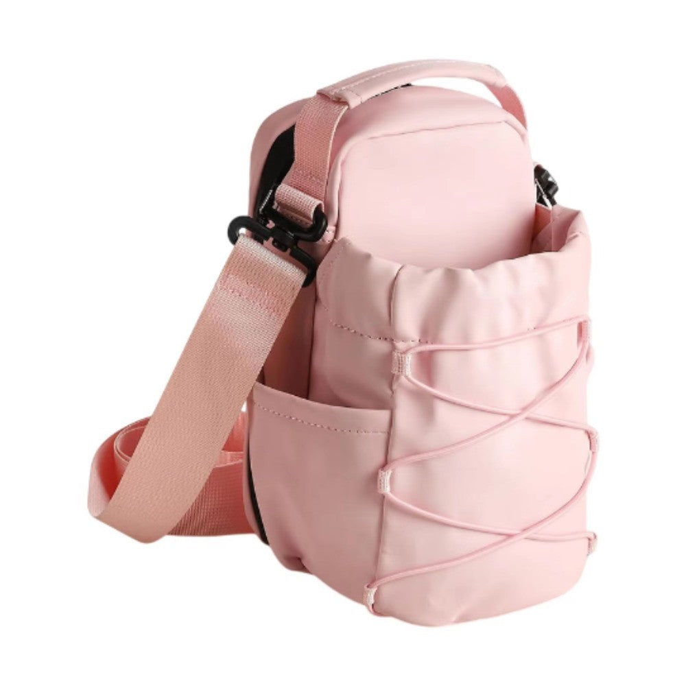 Gym Magnetic Water Bottle Sling Bag Multi-Pocket Adjustable Strap Cup Holder Bag