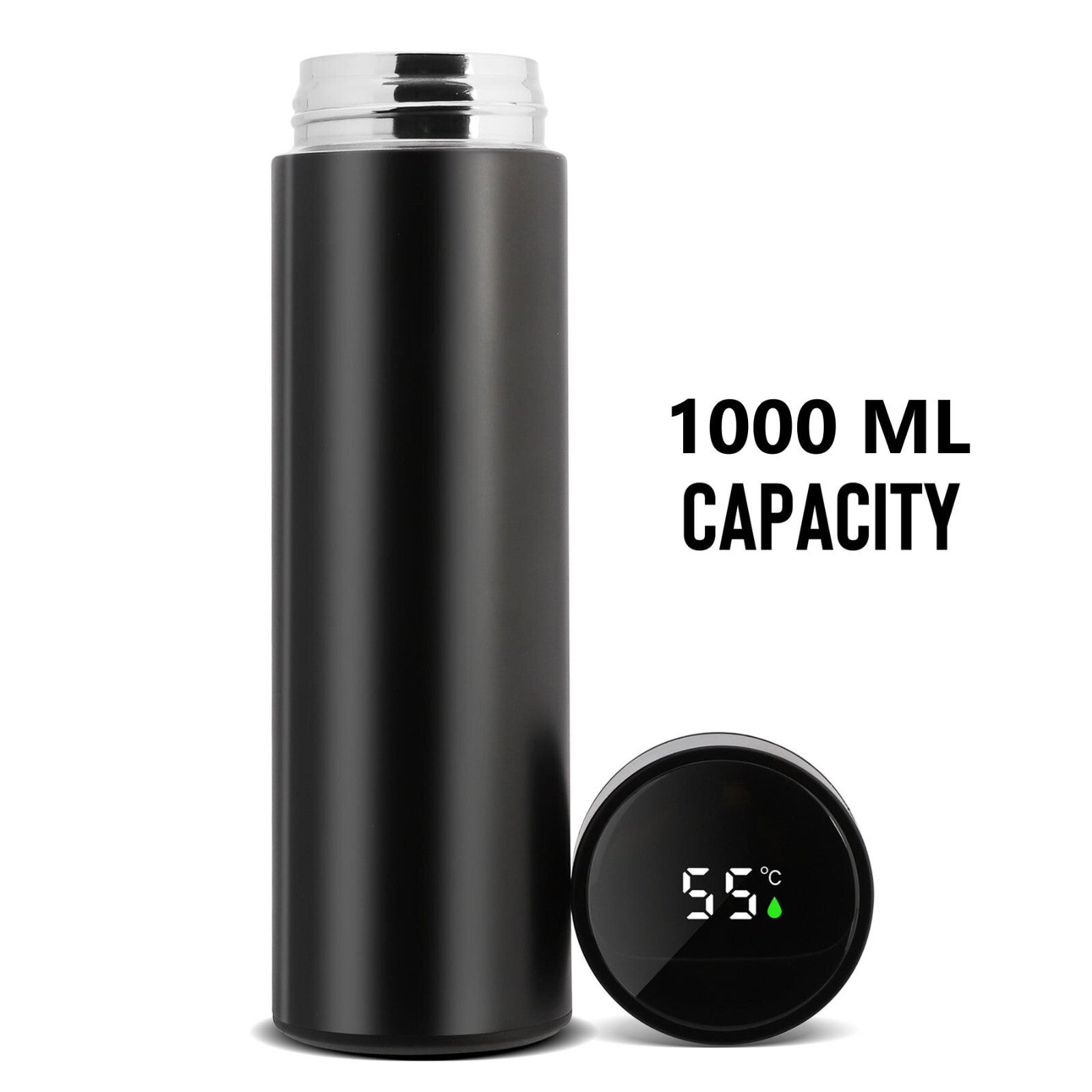 1L Smart LED Water Bottle – Vacuum Insulated Stainless Steel Thermos Tumbler