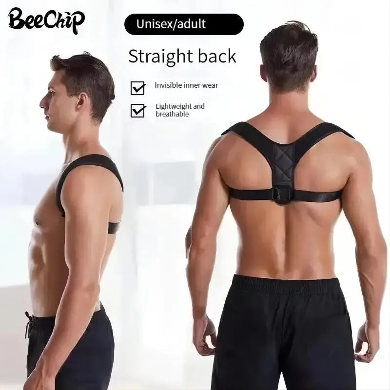 Back Posture Correction Belt for Hunchback Prevention and Improved Sitting Posture - Unisex and Breathable Body Shaping Support