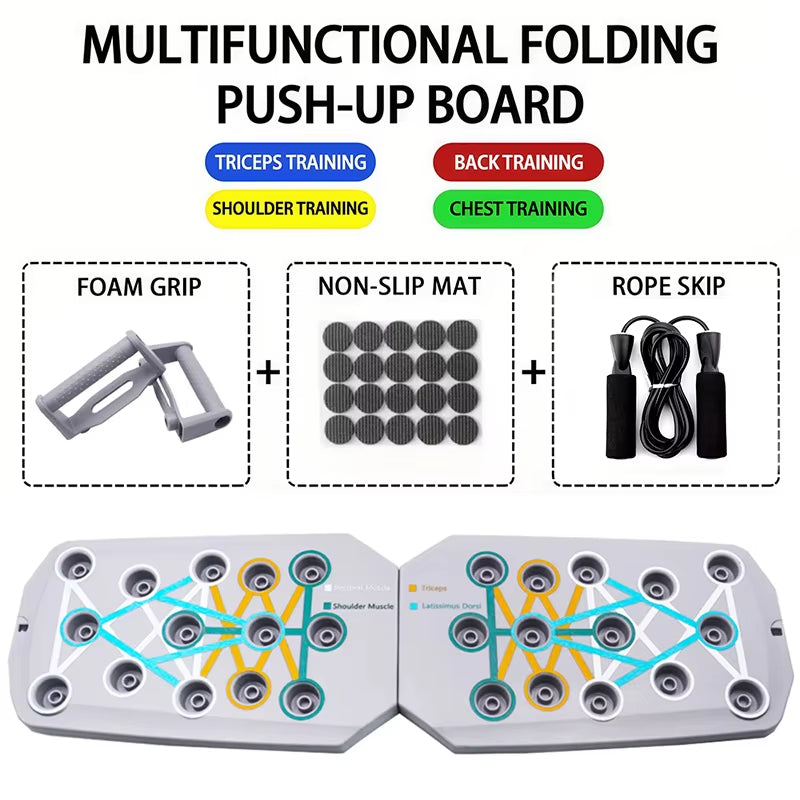 Portable Multifunctional Push-Up Board Set for Comprehensive Upper Body Training