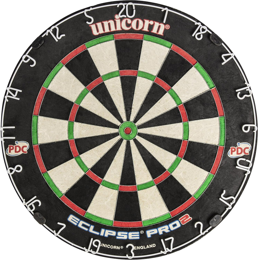 Eclipse Pro Professional Dartboard with Dual Bristle and Premium Sisal, Featuring High-Definition Spider and Thin Wire-Free Design for Adults
